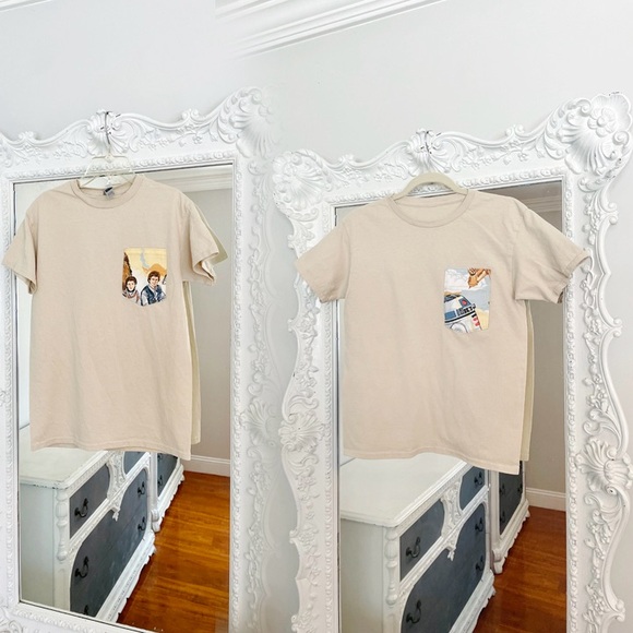 New York Couture *One of a Kind* VINTAGE Jedi Print Reworked Pocket T-Shirt - Picture 4 of 6